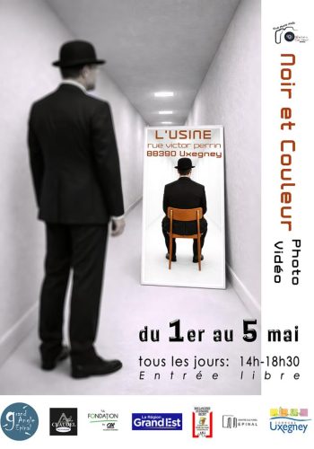 affiche uxegney Noir et couleurs web logos